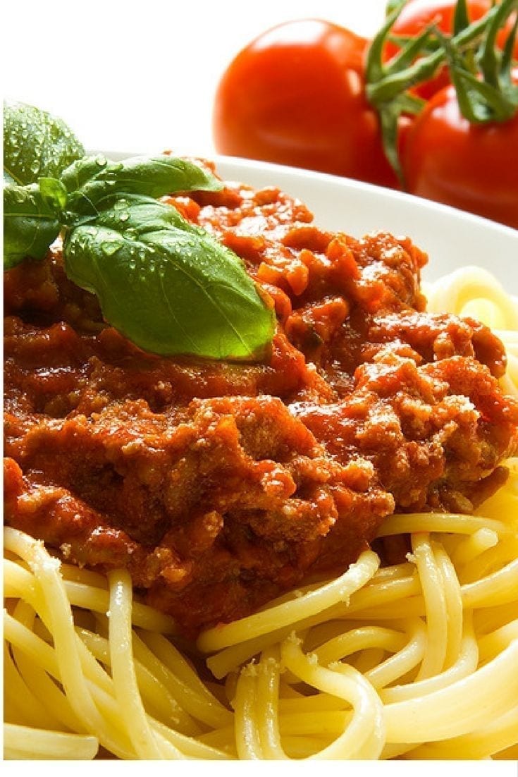 Receta de espagueti a la boloñesa italiana