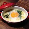 Baked eggs with spinach french recipe