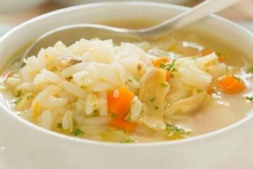 como hacer sopa de pollo con arroz receta del caldo